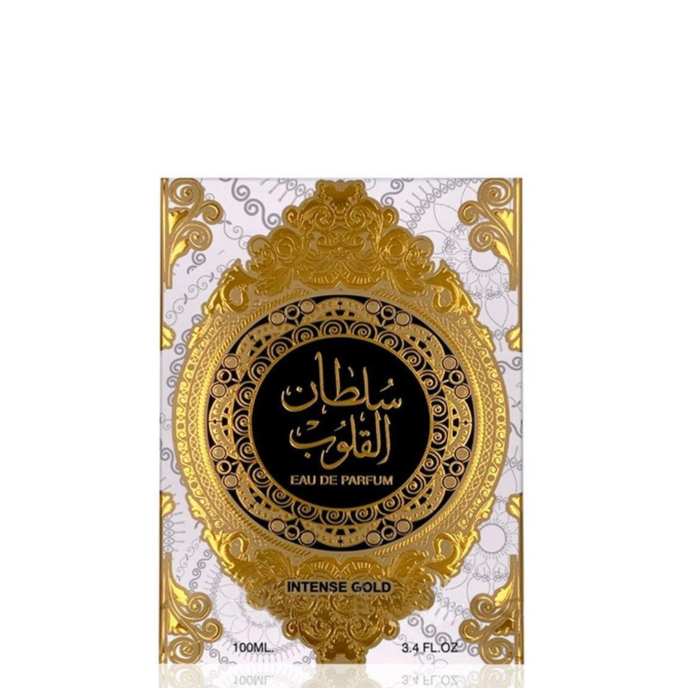 100 ml Eau de Parfume Sultan Al Quloob Intense Gold Kořeněná Dřevitá Vůně pro Muže a Ženy - Multilady.cz