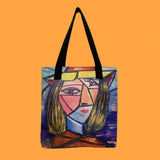 Nákupní taška, Picasso - Kubistický portrét, 38 cm x 10 cm x 36cm - Multilady.cz