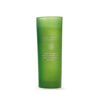 Gemporia svíčka srdeční čakry, vůně Ylang Ylang a pomeranče, s meditačním kamenem - Zelený Aventurín - Multilady.cz